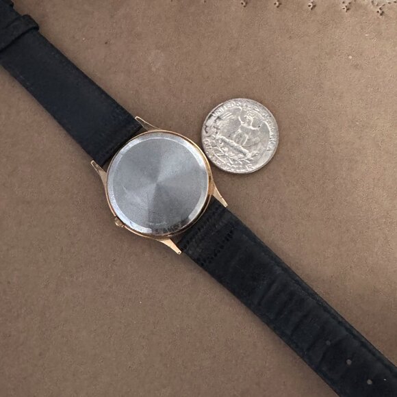 Vintage Wittnauer Pegasus Watch Black Leather Strap main image 6